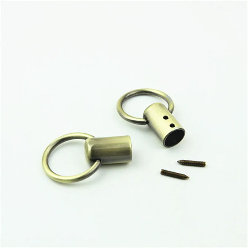 20pcs 12X46mm O Ring Handbag Handle Cap Connector Hanger Hook Metal Bag Strap Stopper Cord Buckle DIY Hardware Accessories