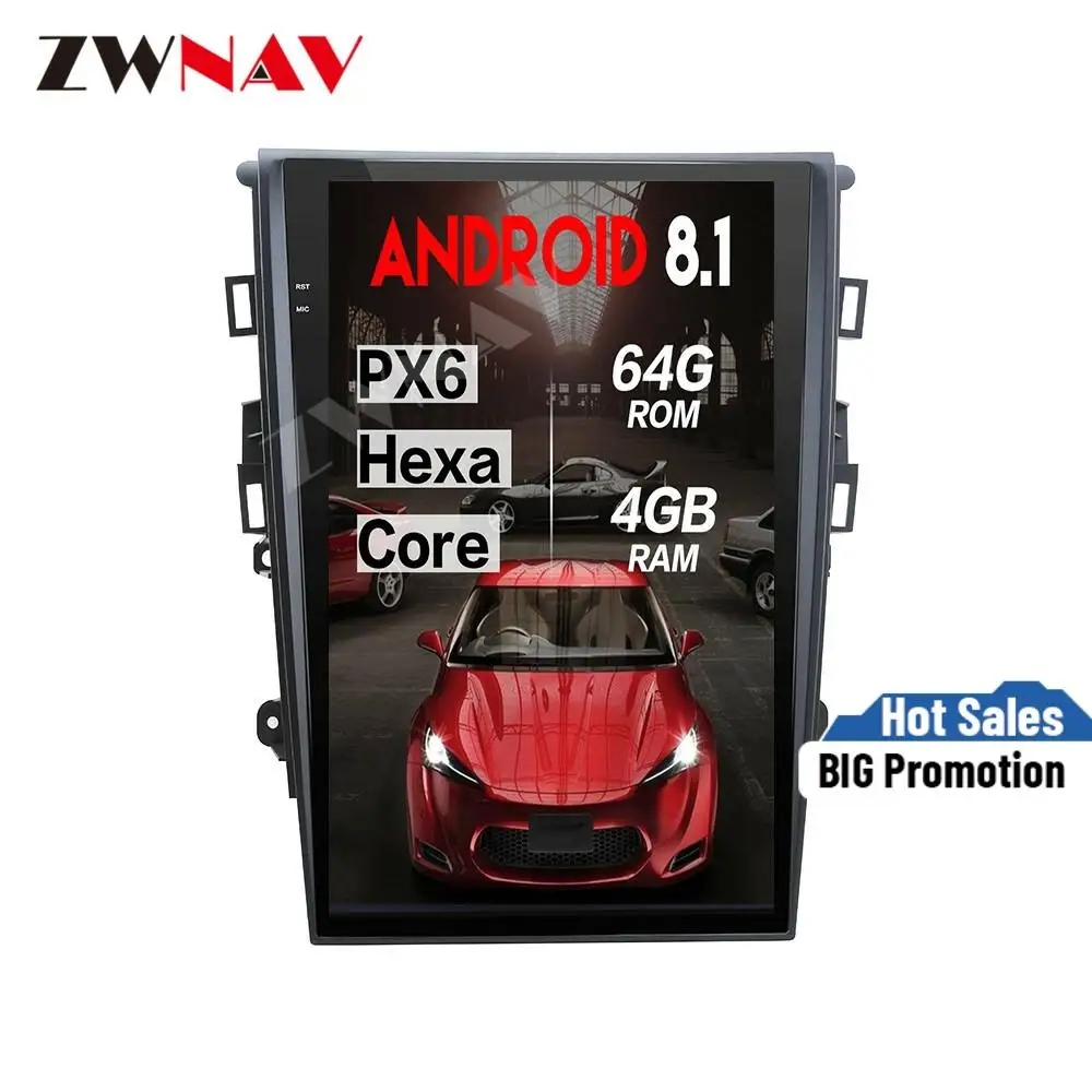 

vertical screen Tesla style Android 8.1 Car Multimedia Player For Ford Mondeo 2013-2019 GPS Navi audio radio stereo BT head unit