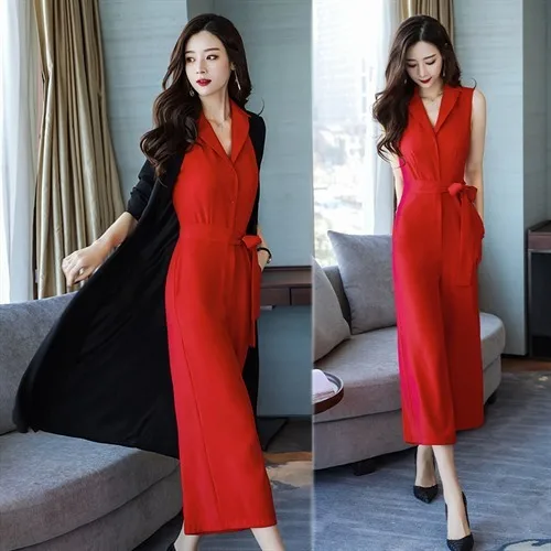 2021 Новинка весны лето для женщин из двух частей с v образным вырезом широкие брюки