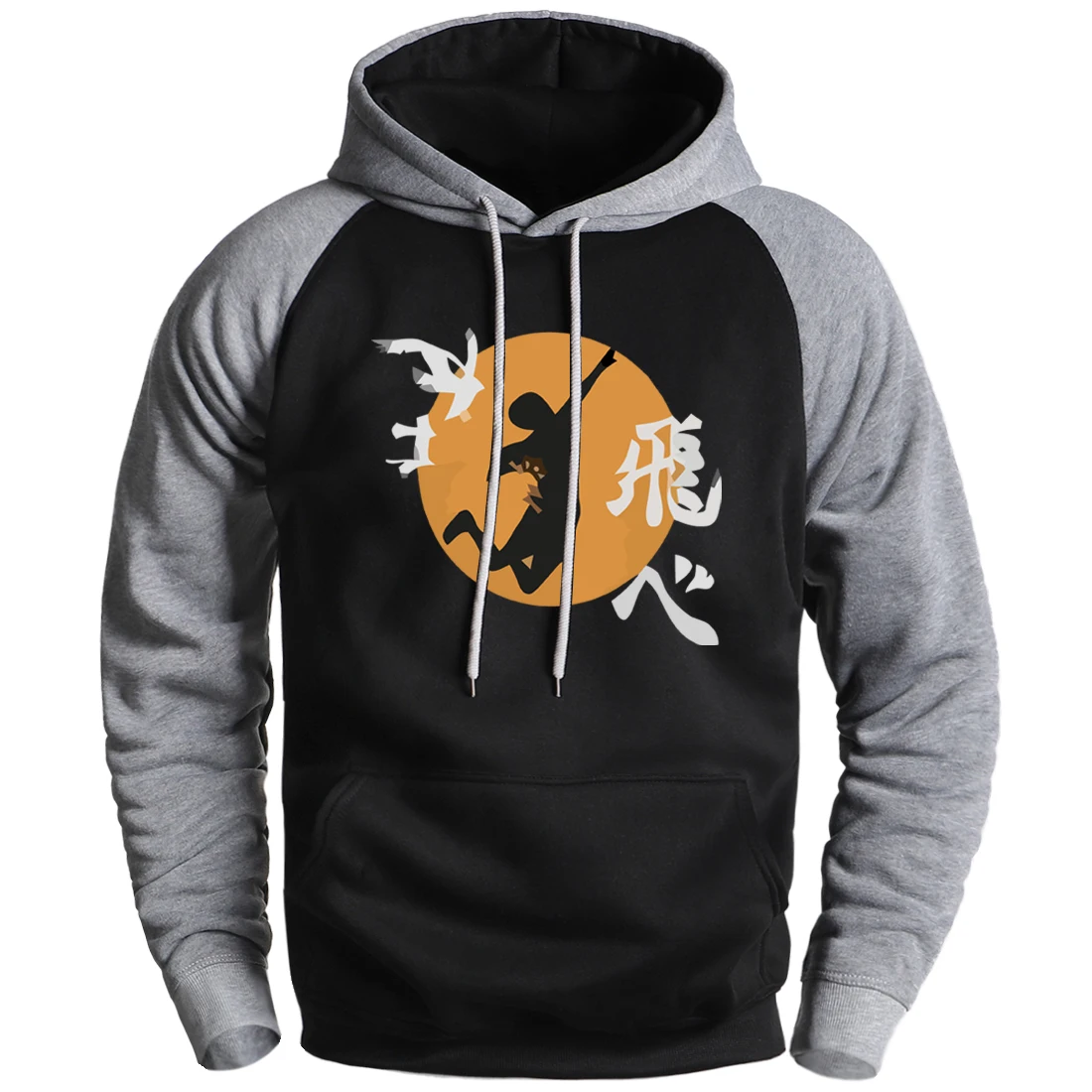 

Толстовка Haikyuu мужская с капюшоном, модная одежда в стиле аниме, свободные худи в стиле хип-хоп, флисовая уличная одежда с длинным рукавом, 2020