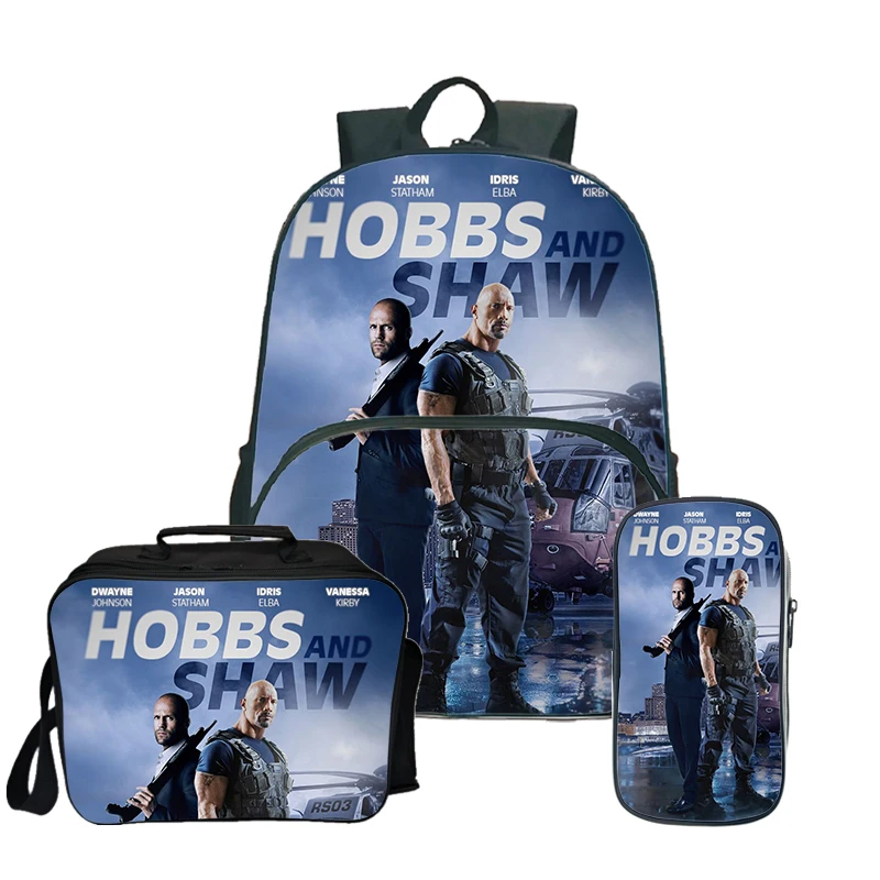 Hobbs шоу школьная сумка для подростков девочек школьные рюкзаки для мальчиков с милой кавайный пенал ноутбук рюкзак 3 шт./компл. Mochila