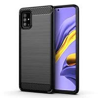 for samsung galaxy a51 soft carbon fiber shockproof bumper full protection silicone phone case for galaxy a51 5g