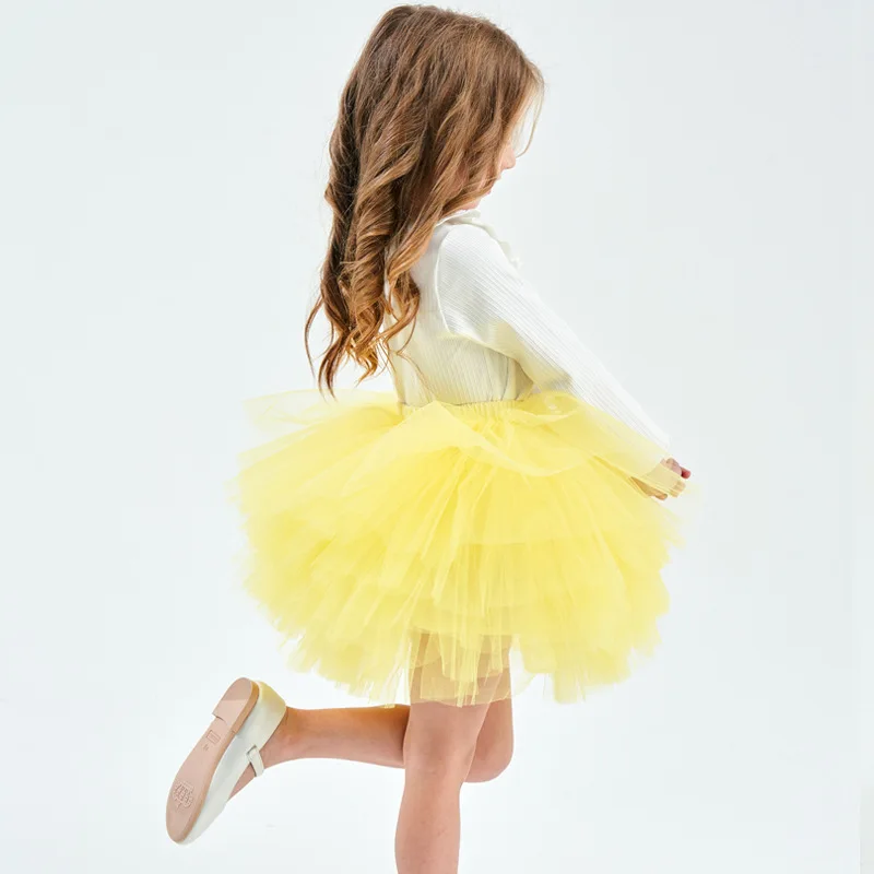 Fashion Girls Tutu Super Fluffy 6 Layers Petticoat Princess Ballet Dance Tutu Skirt Kids Cake Skirt Chritsmas Children Clothes images - 6