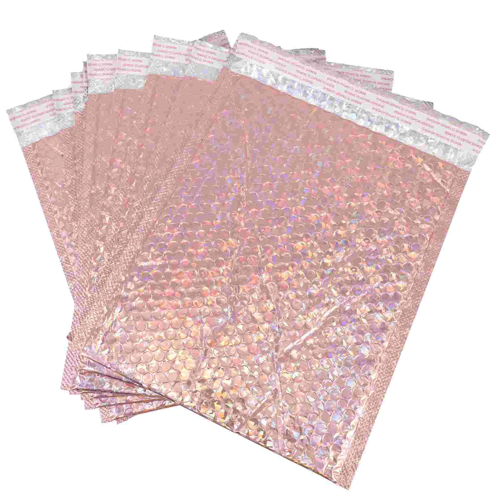 

10pcs Padded Bubble Waterproof Express Pouches Waterproof Packing Pouches (Rose Gold)