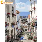 CHENISTORY, алмазная живопись, дома, уличный пейзаж, наборы для вышивки, вышивка, город, пейзажные наборы, мозаика, вышивка крестиком, DIY Home De