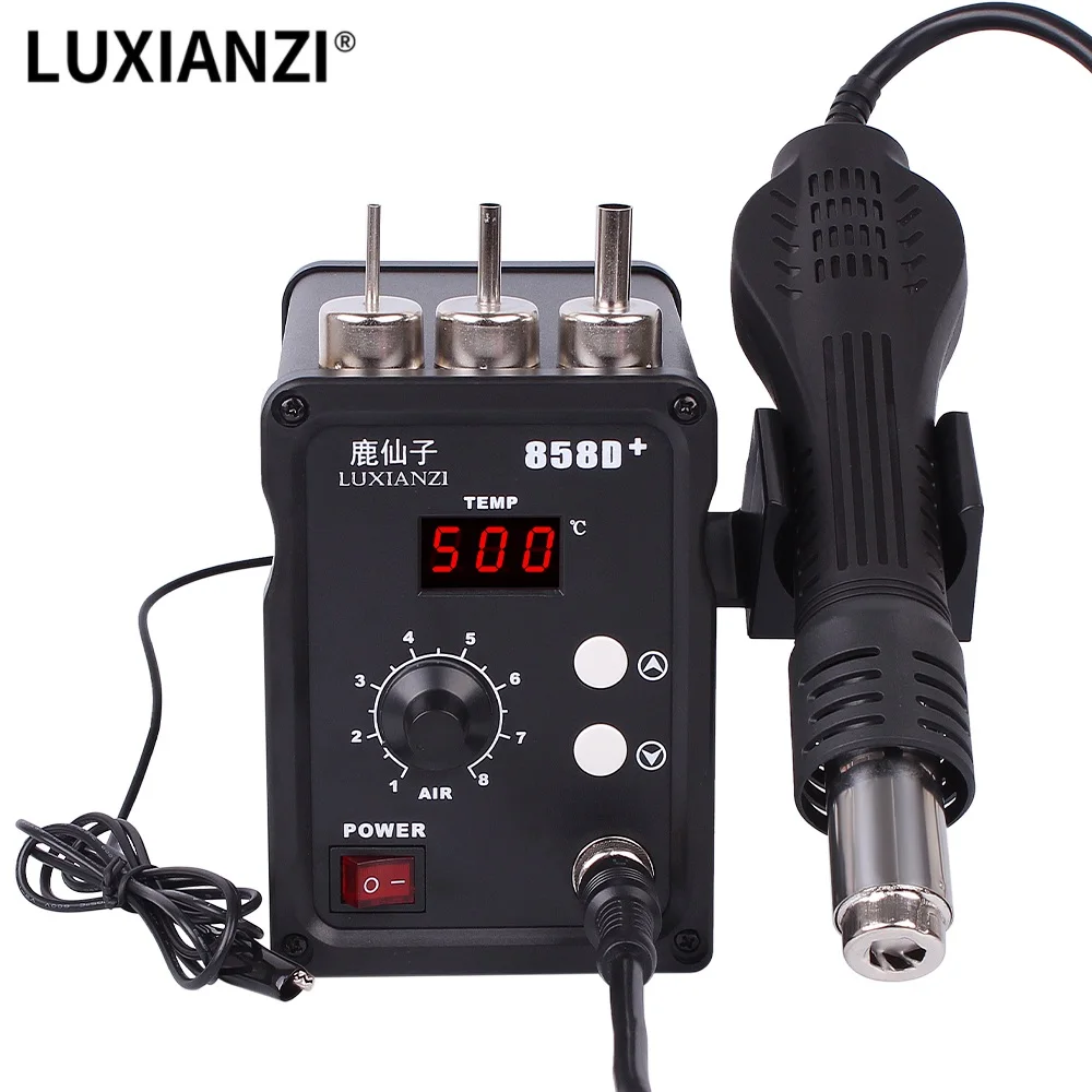 LUXIANZI Hot Air Gun Soldering Station LCD Digital Display Welding Rework Quick Heat Smart Cooling For BGA PCB IC Repair | Инструменты