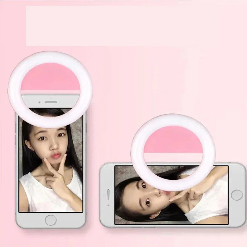 selfie ring mobile phone clip lens light lamp litwod led bulbs emergency dry battery for photo camera well smartphone beauty free global shipping