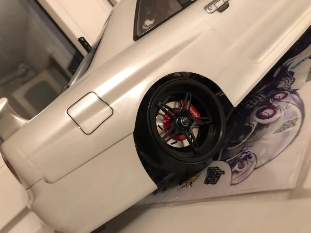 1:10 масштаб обод колеса тормозной диск из красного сплава 00145R fit 1/10 RC гоночный автомобиль на дороге/модели транспортных средств Запчасти и аксессуары