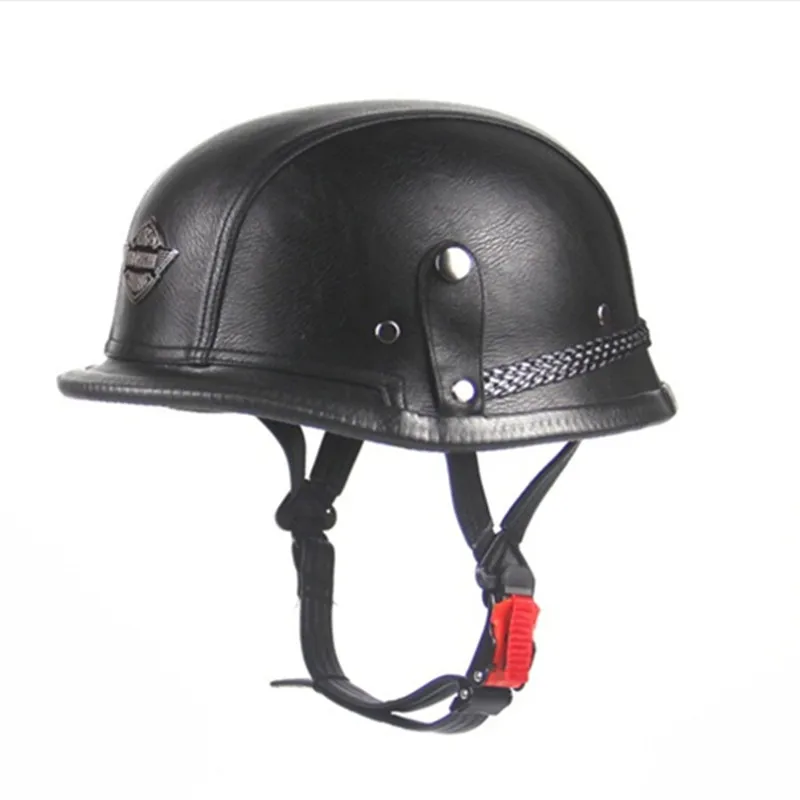 KCO мотоциклетный шлем из искусственной кожи винтажный скутер полушлем немецкий