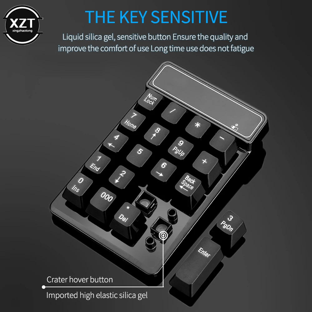 Bluetooth беспроводная цифровая клавиатура 19 клавиш Механическая мини-клавиатура