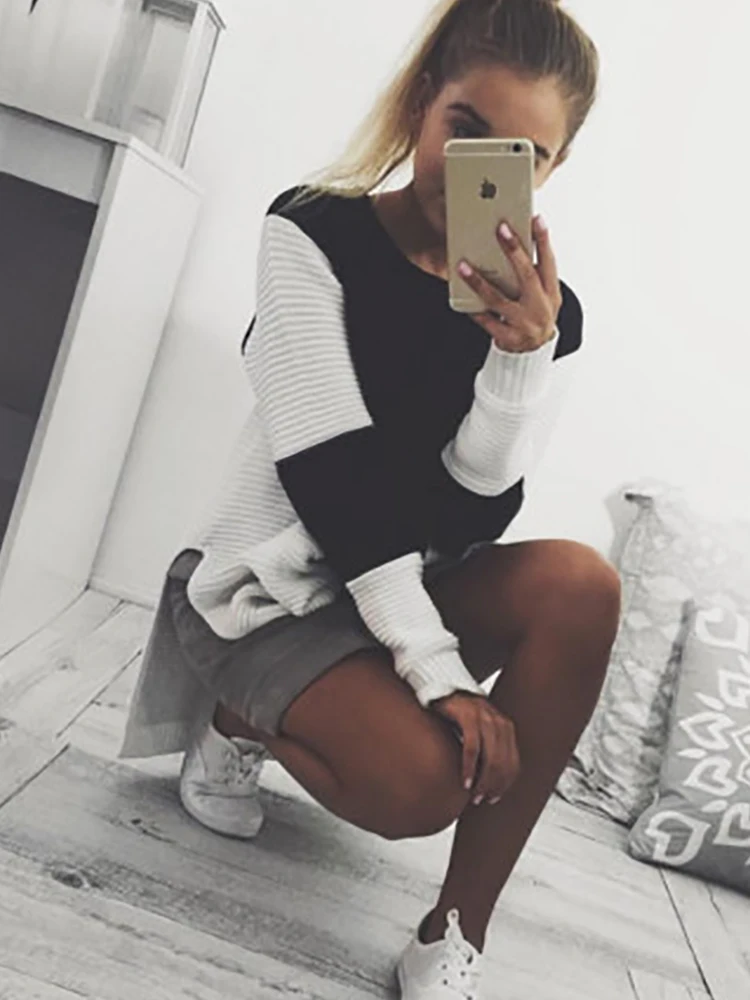 

Nice Pop Winter Womens Knitwear Jumper Sweaters Long Sleeve Coat Jacket Knit Sweater Pullover