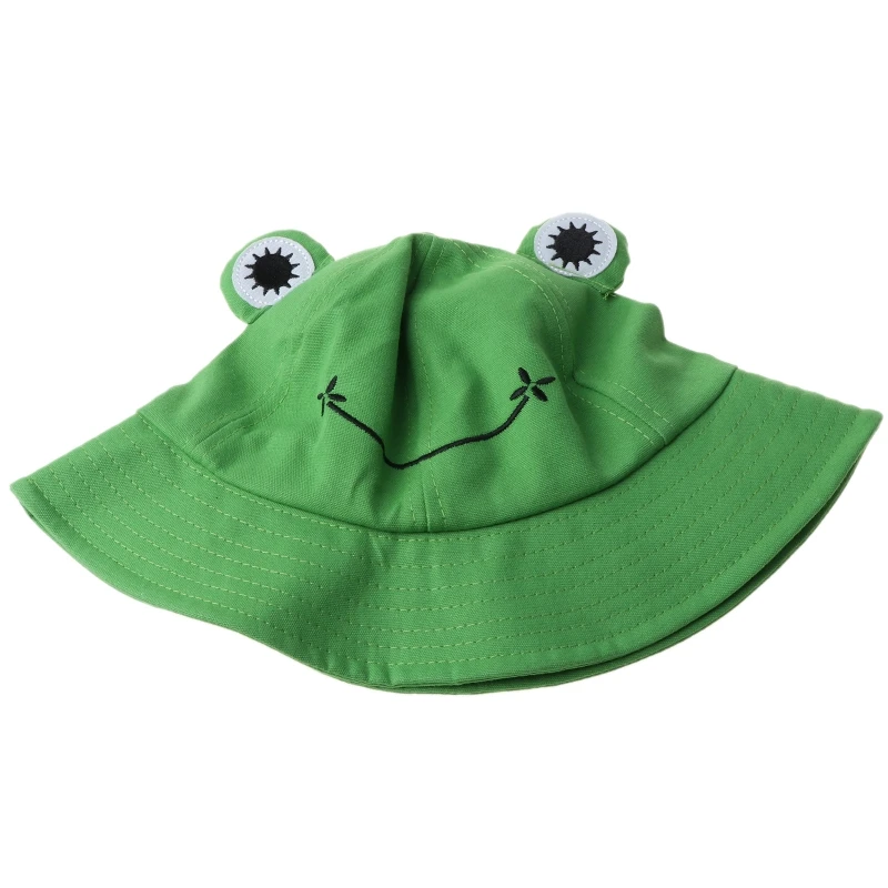 

Foldable Cotton Cute Frog Bucket Hat Summer Sunscreen Fisherman Cap Outdoor Fishing Hunting Sunhat Headwear