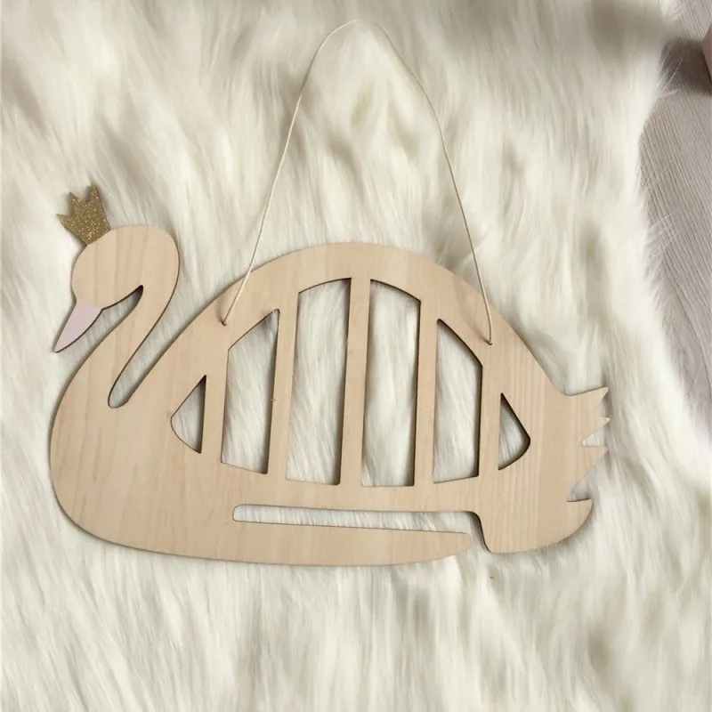 Деревянное украшение в виде лебедя на стену детские заколки для волос держатель