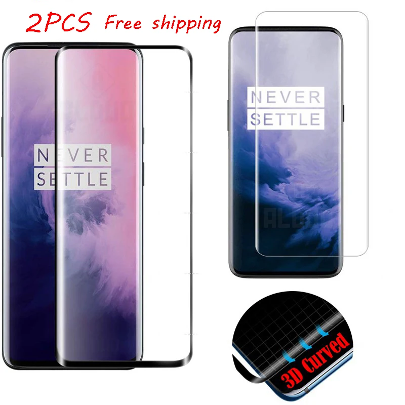 Полное покрытие переднее закаленное стекло для Oneplus 7 T Pro 7Tpro защита экрана