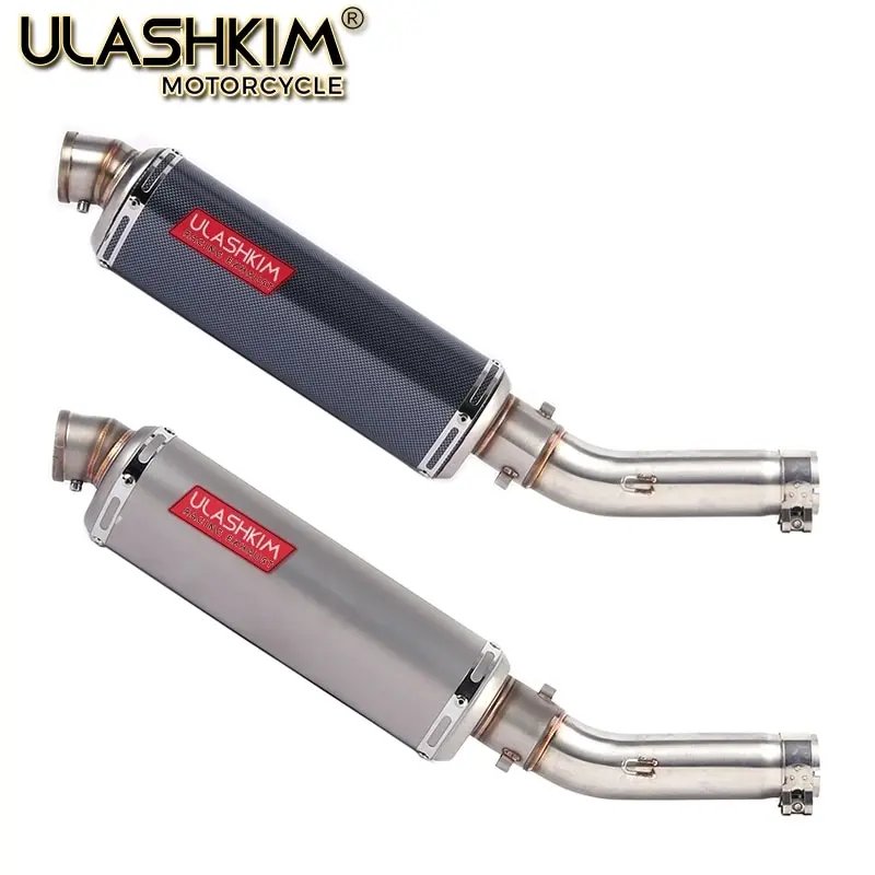 

Motorcycle Full System Exhaust Muffler Middle Link Pipe Slip On For Honda CB400 CB 400 Fit All Years