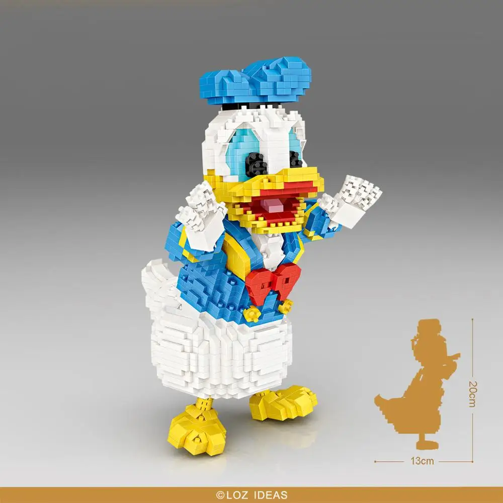 

LOZ 9038 Cartoon Duck Mirco Blocks Cute Model Donalded 1671pcs Building Blocks Educational Mini Bricks For Kids Toys