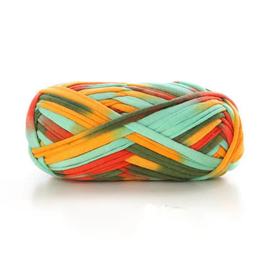 Пряжа для вязания крючком цветная тканевая линия ковер пряжа 100 детской мягкий