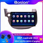 Автомагнитола на Android 10, автомобильный навигатор, стерео, мультимедийный плеер, GPS-радио, сенсорный экран IPS для Honda FIT 2008-2013