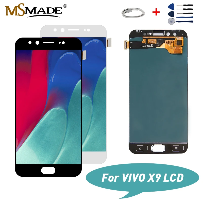 5," ЖК-дисплей для Vivo X9 ЖК-дисплей с сенсорным экраном дигитайзер запасные части с рамкой+ подарок тестирование