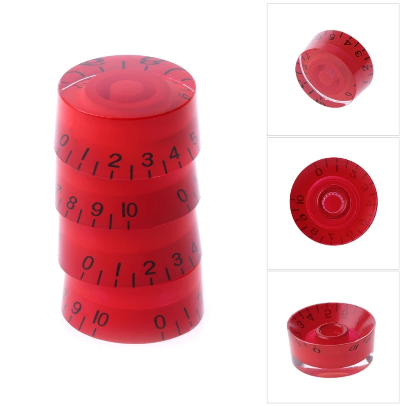

1pc Knob Button Electric Guitar Tone Volume Control For LP Guitar Parts Red Black