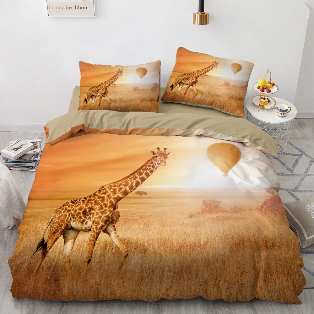 

3D Bedding Sets Leopard Custom Duvet Quilt Cover Set Comforter Bed Linen Pillowcase King Queen Full Size 140*210 Home Texitle