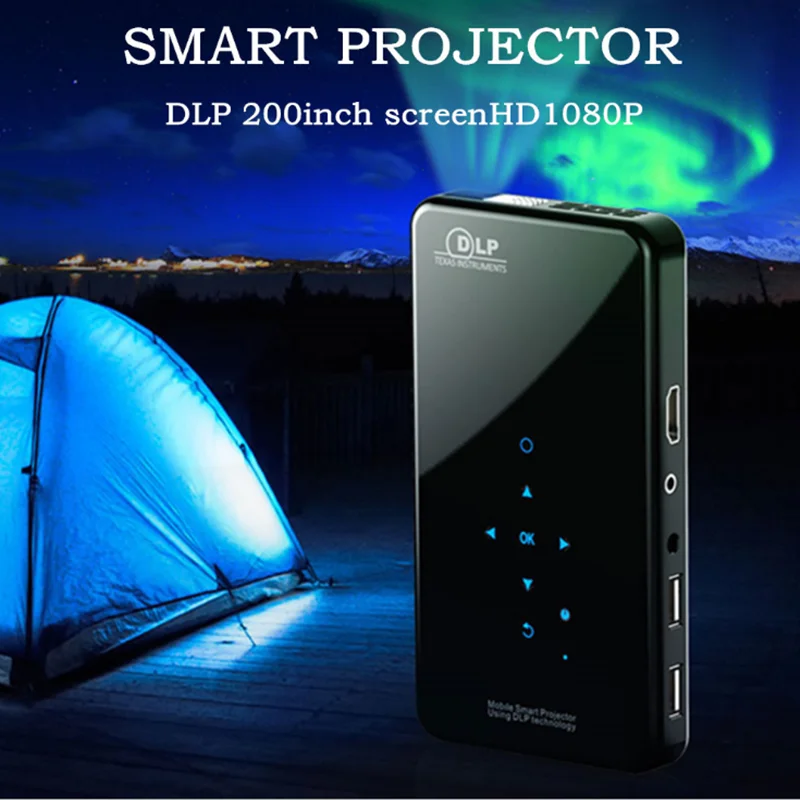 Проектор X2 HD для телефона AC3 Android Wi Fi DLP умный проектор Bluetooth встроенный