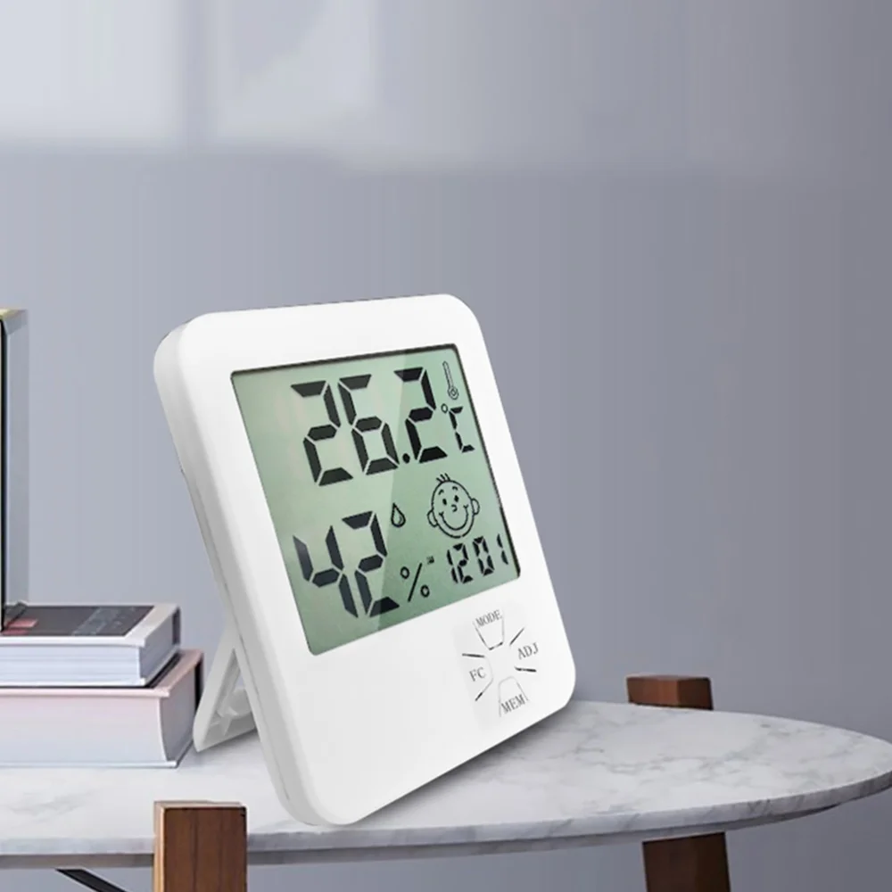 

1 Pc Electronic Indoor Thermometer Thermo Hygrometer without Battery (White)