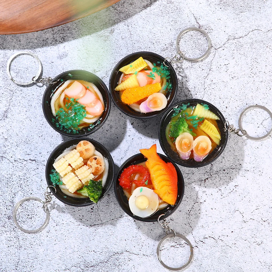 Имитация японской модели Ramen брелок с подвеской экологически чистый ABS японский