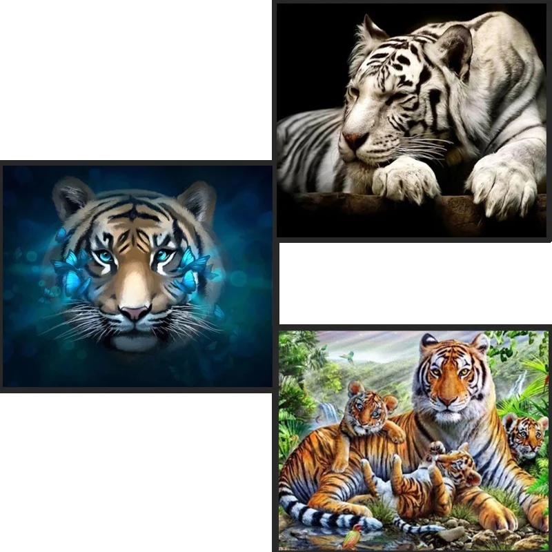 Тигровая картина для рукоделия алмазная вышивка Алмазная мозаика домашний декор