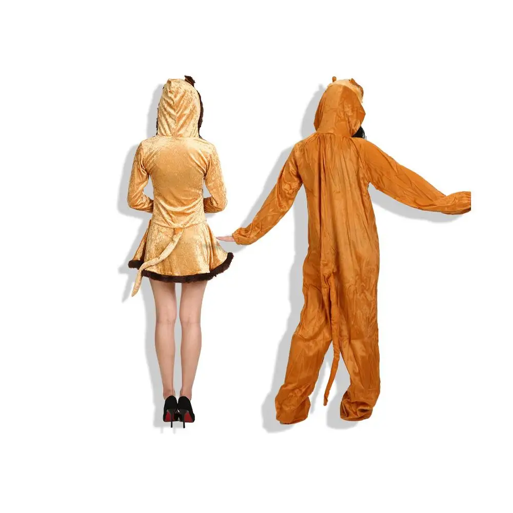 Бесплатная доставка костюм для Хэллоуина взрослых мужчин и женщин Король Лев