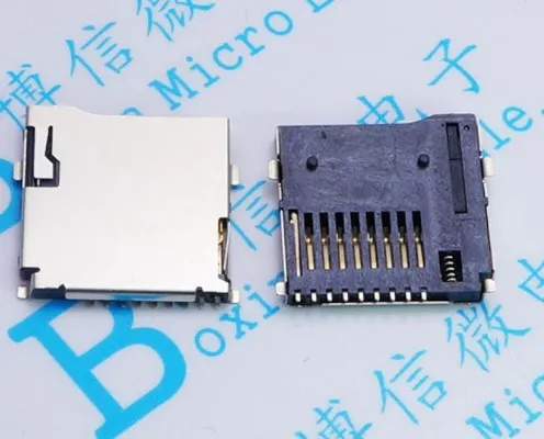 10 шт./лот гнездо для карты Micro SD SMD 9Pin TF разъем пайки разъемы адаптер