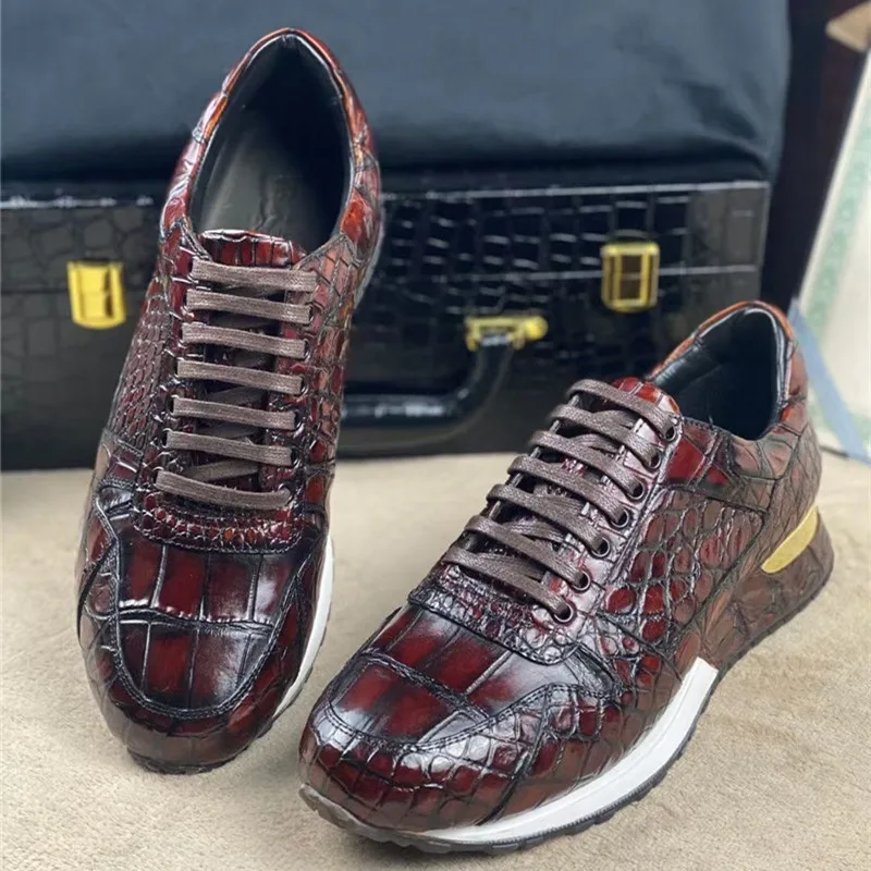 Кроссовки мужские из натуральной крокодиловой кожи