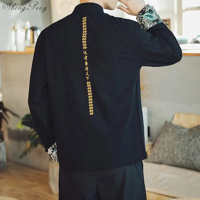 

Traditional chinese clothing for men bruce clothes chinese traditional jacket chinese traditional men clothing M -5XL V1662