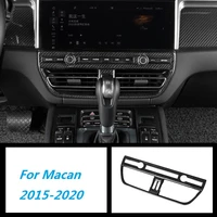 real carbon interior console ac air outlet cover trim for porsche macan 2015 2020