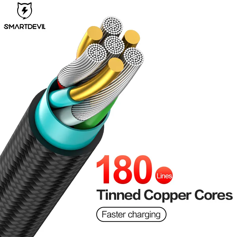 USB кабель SmartDevil MFi для iPhone SE Xs Max 7 Plus 8 быстрая зарядка Lightning передачи данных и