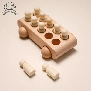 Montessori Wooden Toys for Children Puzzle Game Cartoon Wood Peg Dolls
Educational Toy Car Newborn Baby Blocks Christmas Gifts