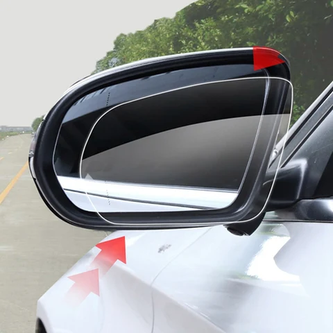 Пленка для зеркала заднего вида автомобиля 2 шт. непромокаемая противотуманная Прозрачная защитная наклейка против царапин водонепроницаемые аксессуары для стекла зеркала