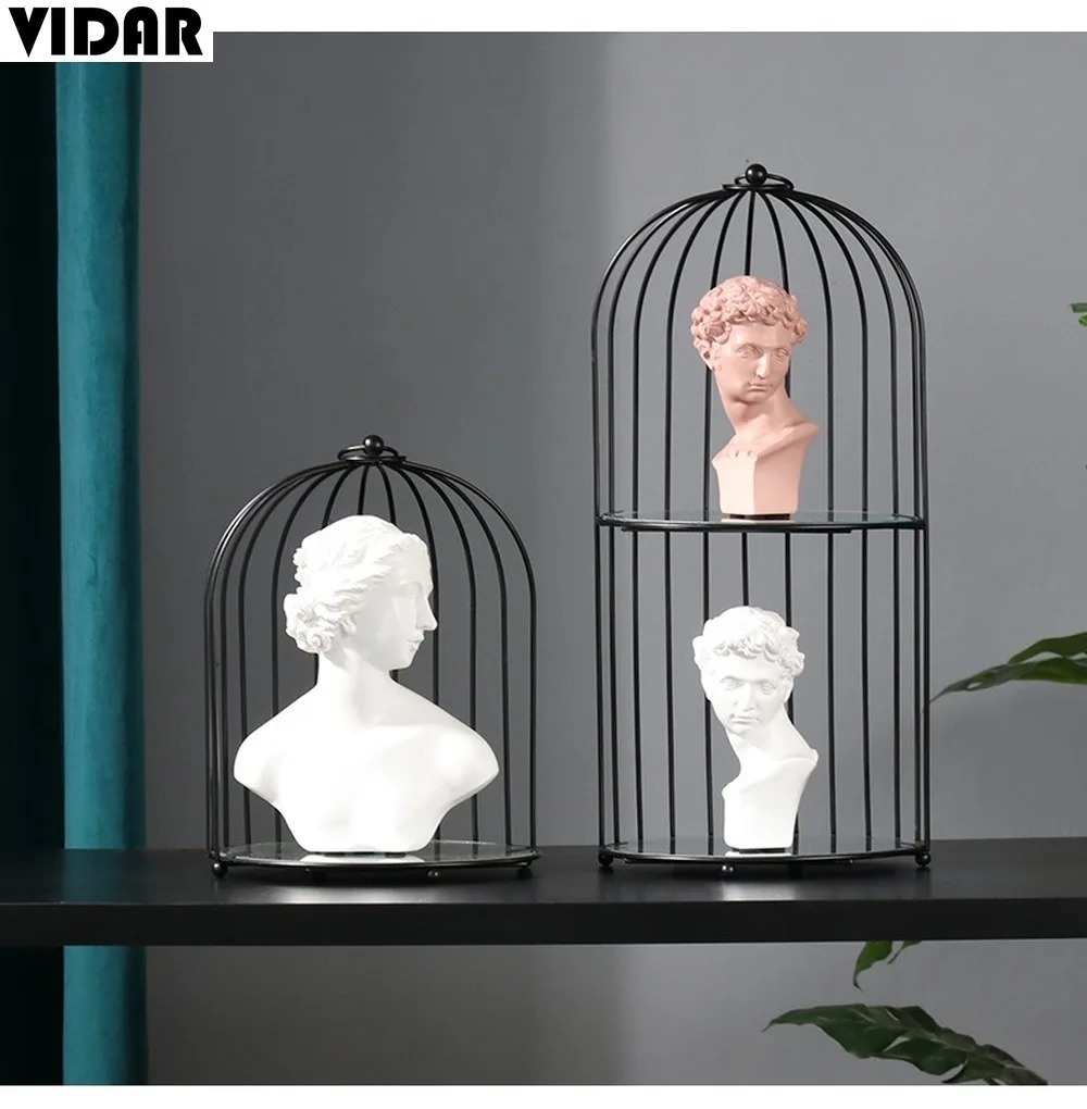 VIDAR нордическая Минималистичная кованая железная Золотая птичья клетка