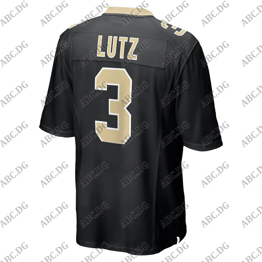 

Men Women Kid Youth New Orleans Wil Lutz Black Game Jersey