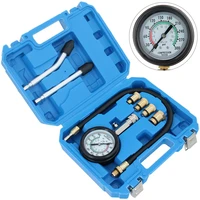 for compression tester kit 1 set motor auto petrol gas engine cylinder car motorcycle pressure gauge with adapter