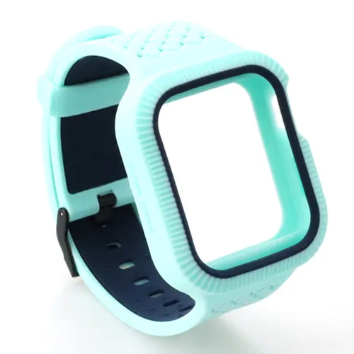 water deep blue Чехол+ ремешок для часов Apple watch band 44 мм/40 мм iWatch band 42 мм 38 мм тканый силиконовый ремешок для часов Браслет Apple watch 5 4 3 21 40 - Цвет ремешка: water deep blue