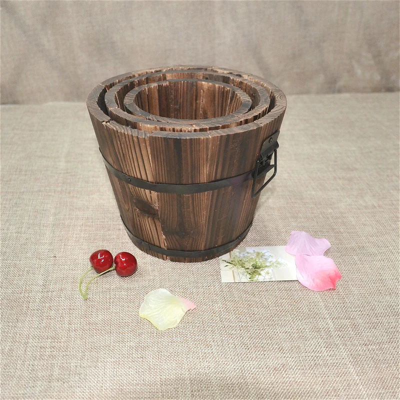 Цветочный горшок из массива дерева для выращивания овощей на балконе|Цветочные