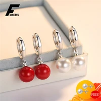 retro earrings silver 925 jewelry fashion pearl drop earring accessories for women wedding engagement promise party wholesale