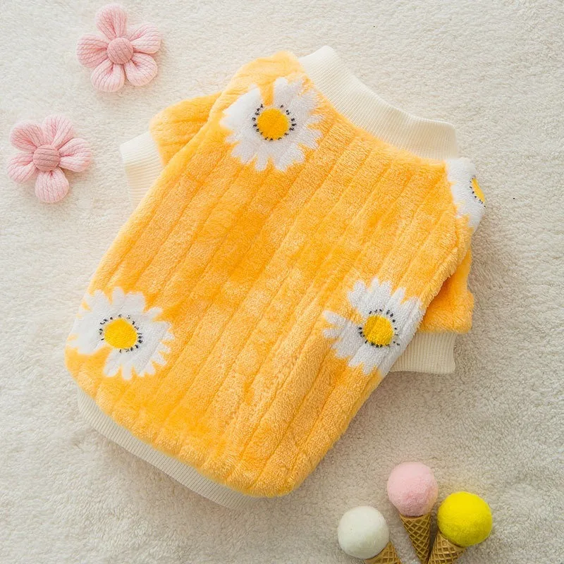 

Коралловый флис одежда для собак, маленькая собака две брюки с широкими штанинами, осень-зима теплый маленькая плюшевая собака щенок свитер...