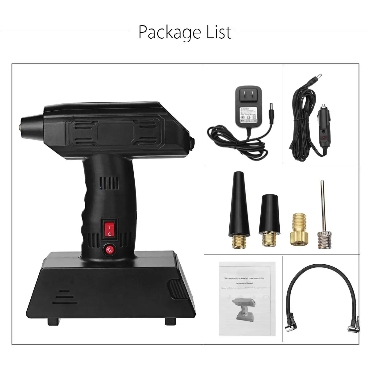 

LED Digital Smart Car Air Compressor Pump Portable Handheld Cordless Car Tire Inflator Electric Air Pump Repair Tool Accessories