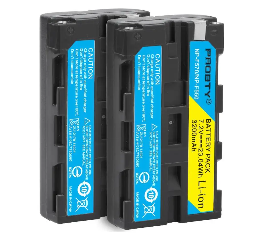 2 Pcs Battery NP-F330 NP-F550 NP-F570 Батарея+ ЖК-дисплей Зарядное устройство для sony NP-F570 NP-F750 NP-F960 F970 F770 - Цвет: 2 Pcs Battery