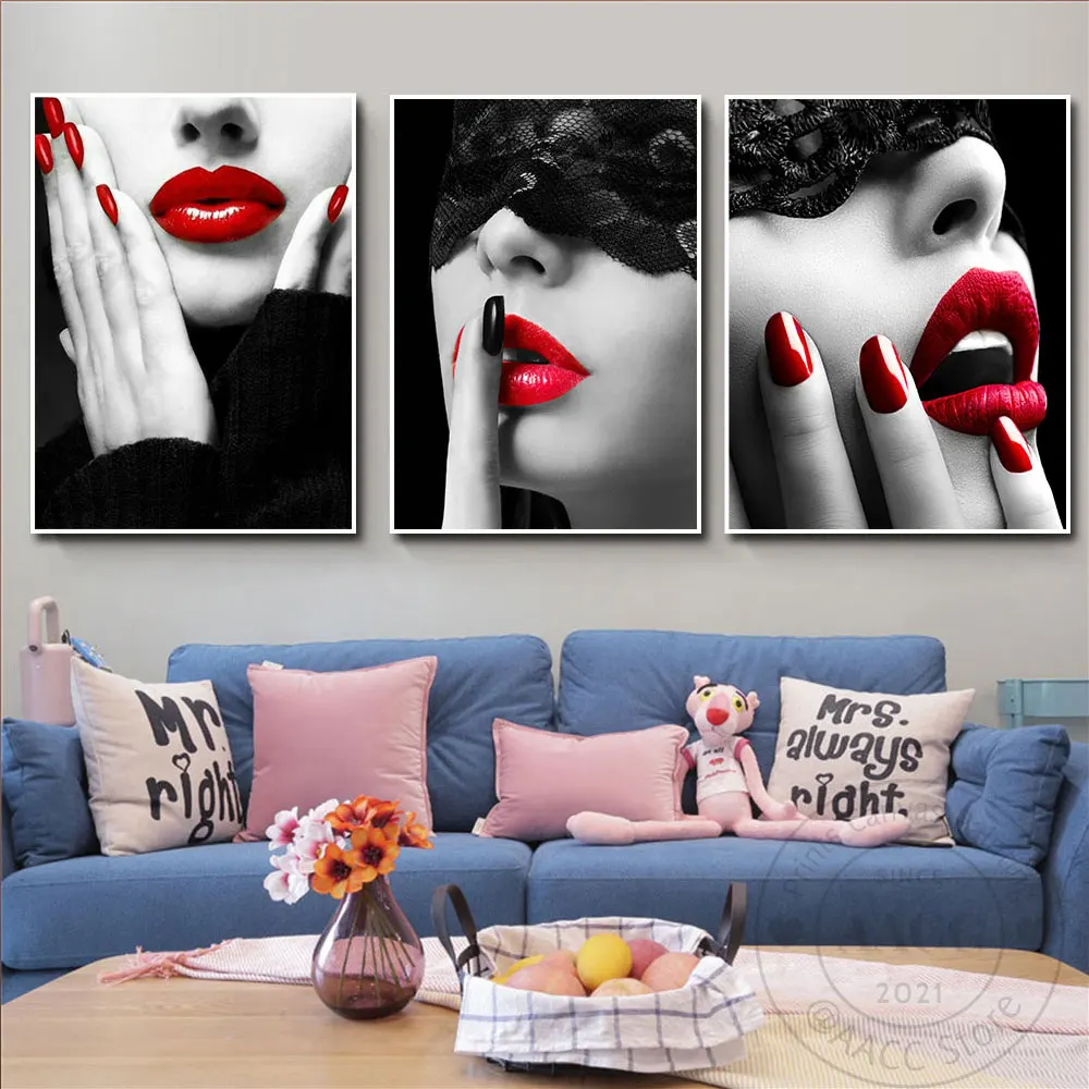 Модные сексуальные красные губы леди декоративные девушки поцелуй меня печатные