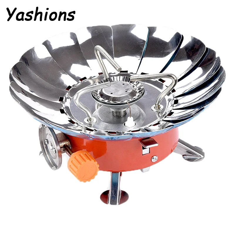 Цельнокроеная портативная уличная ветрозащитная плита газовая Электронная печь