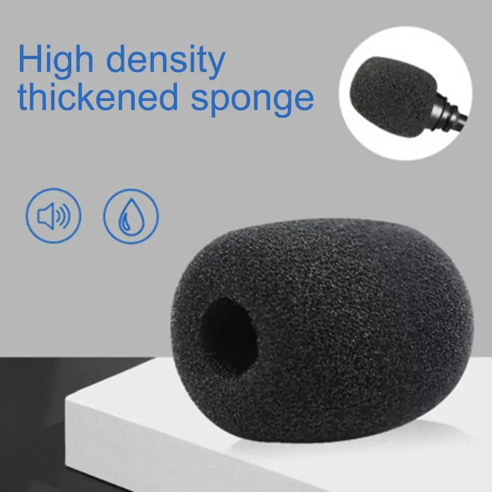 

10Pcs MIC Windshield Foam Replaceable Wind-proof Soft Plosives Reduction Lapel MIC Sponge Cap for Recording 201