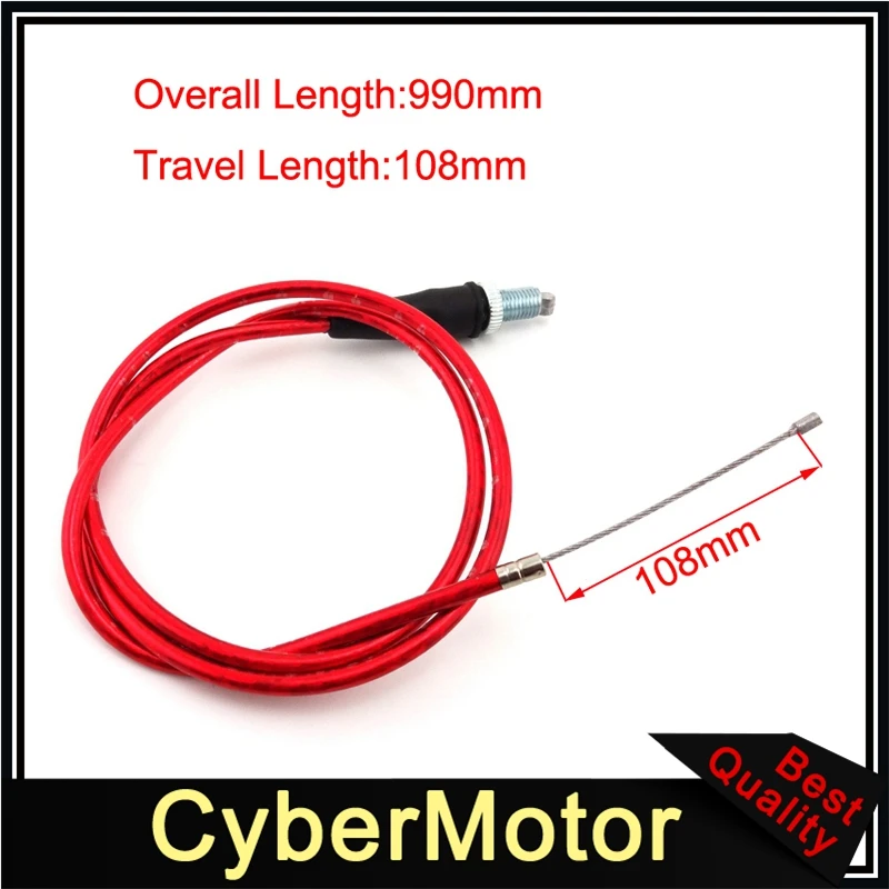 Рычаг тормозной ручки красный сцепление дроссельной заслонки кабель для 50cc 90cc